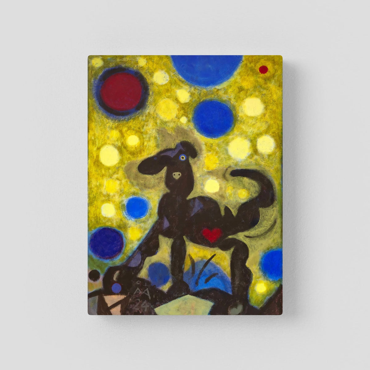 Forbavset Glad Hund - Canvas